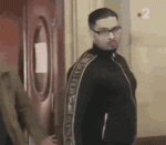 Guy walking into room tough.gif